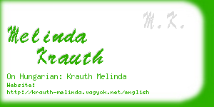 melinda krauth business card